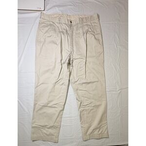 346 Brooks Brothers Tan Pants 38x30 Advantage Chino Elliot Pleated Cuff‎